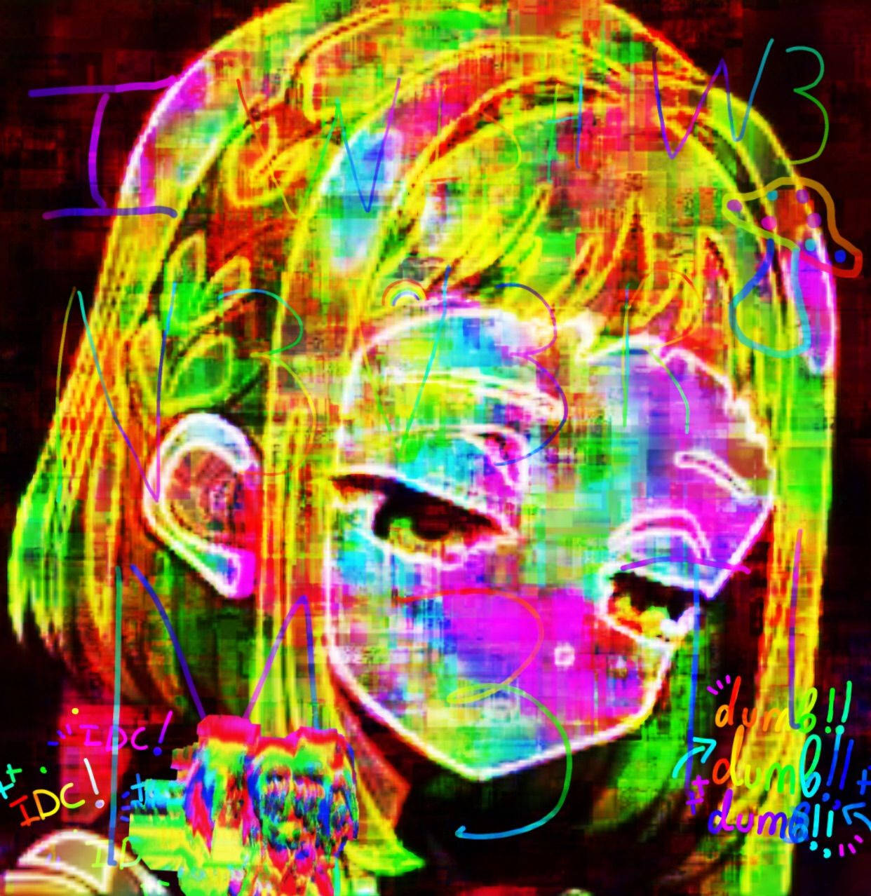 Glitchcore Girl Background