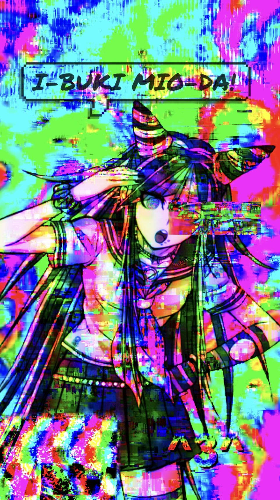 Glitchcore Ibuki Mioda Background