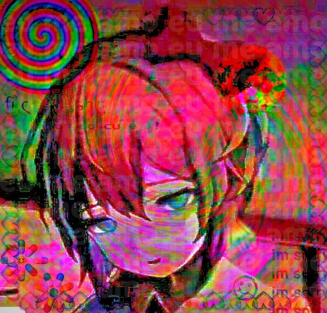 Glitchcore Sad Femaled