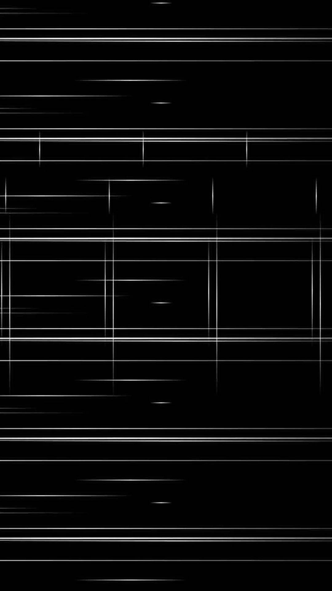 Glitched Lines Minimalist Black Phone Background