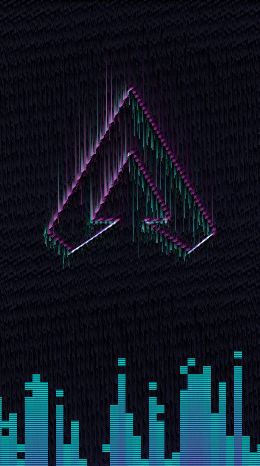 Glitched Monogram Logo Apex Legends Phone Background