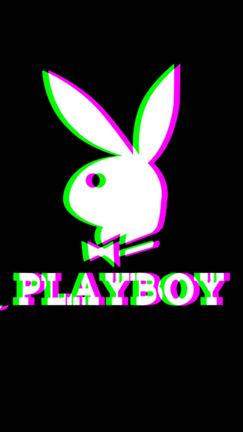 Glitched Playboy Logo Background