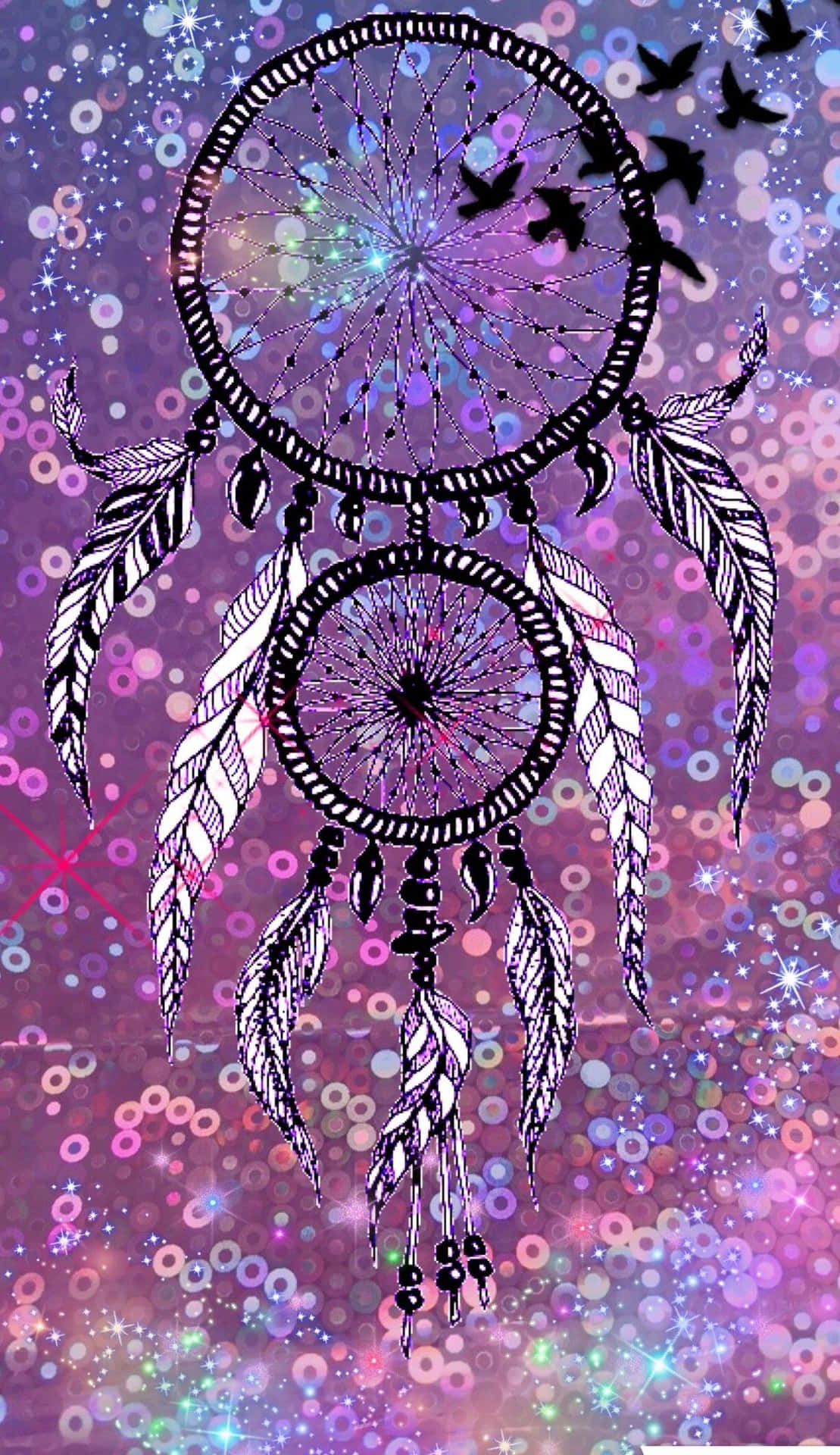 Glitter Dreamcatcher Cute Girly Ipad Background