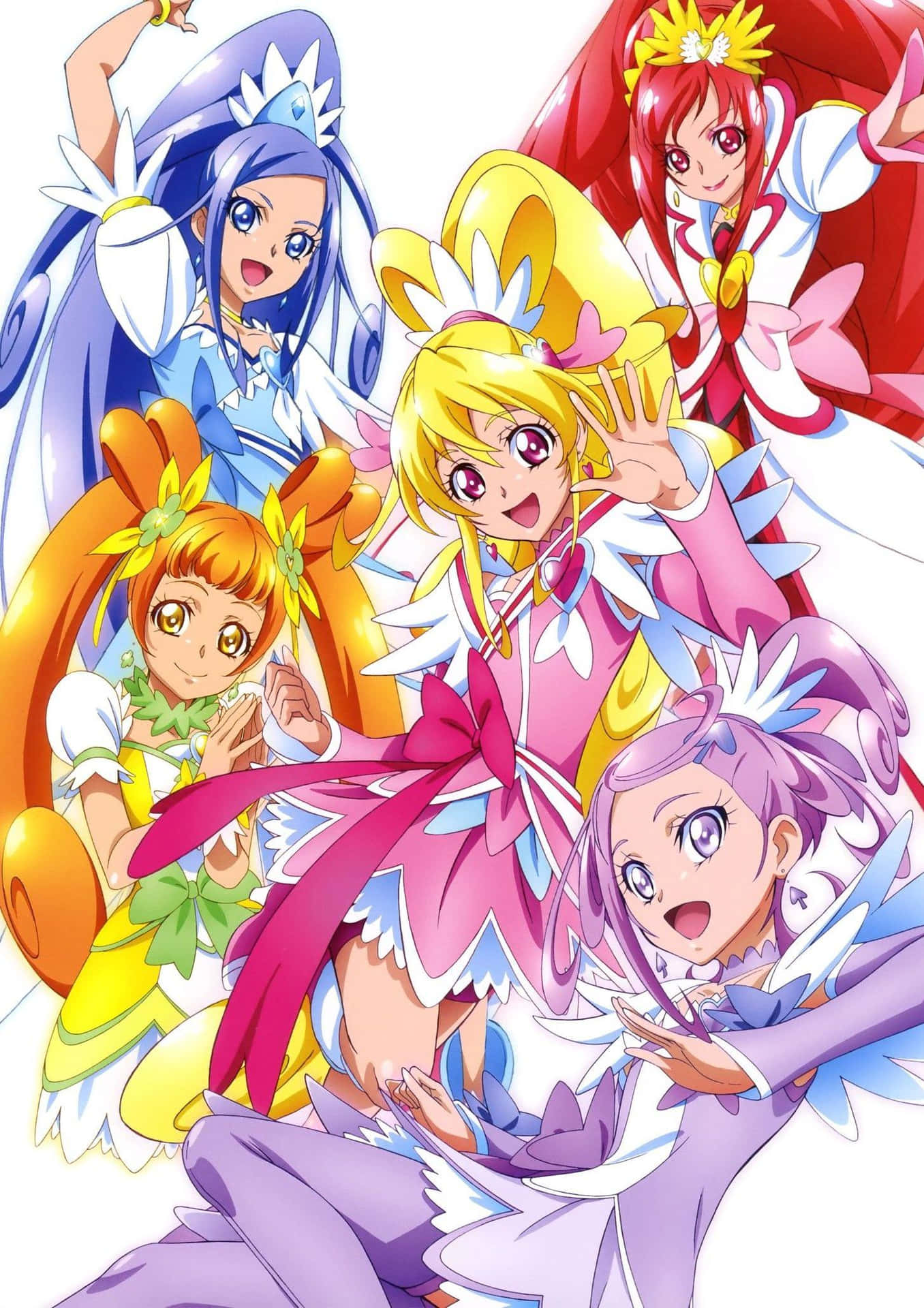 Glitter Force Girls Smiling Background