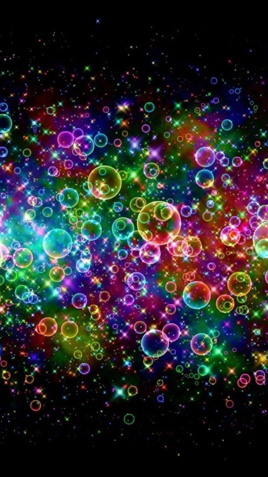 Glitter Galaxy Spirals Background