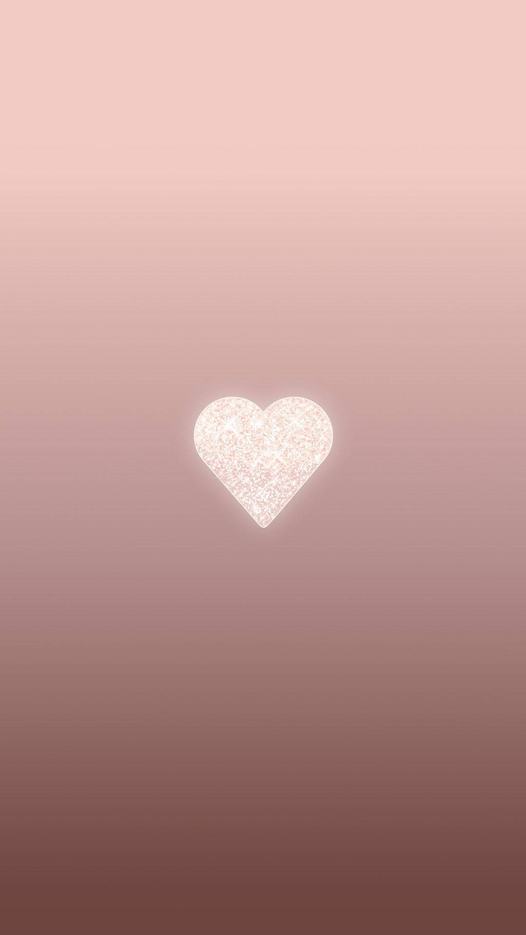 Glitter Rose Gold Heart Love Phone Background