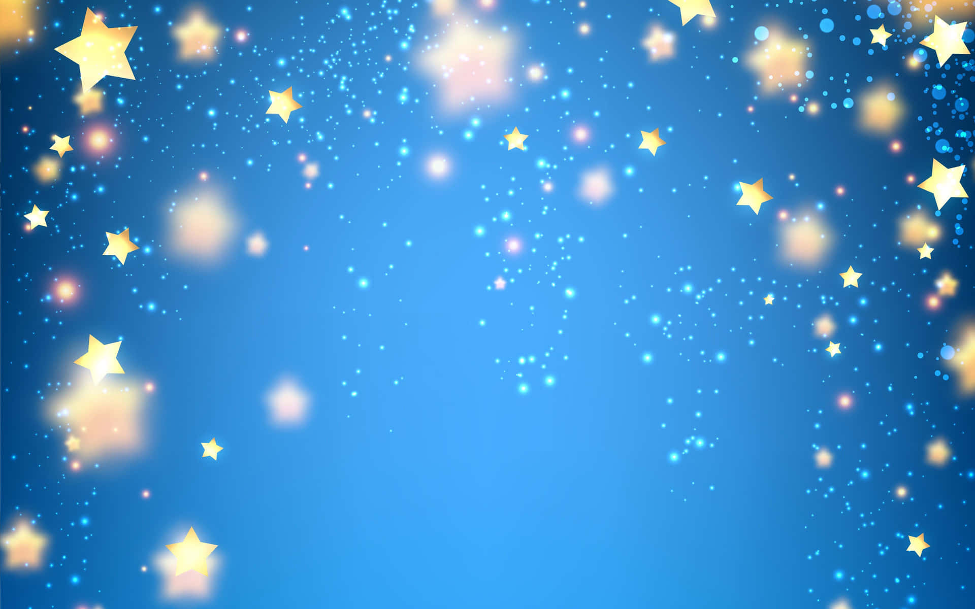 Glittered Blue Starry Night Background