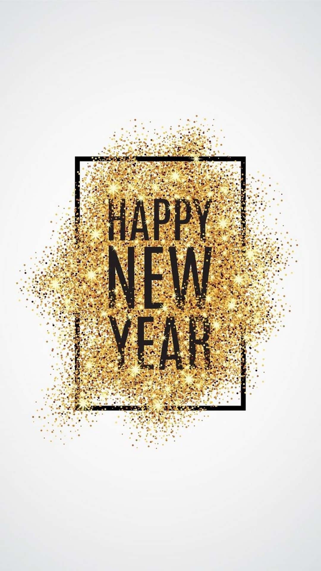 Glittered Frame New Year Aesthetic Background