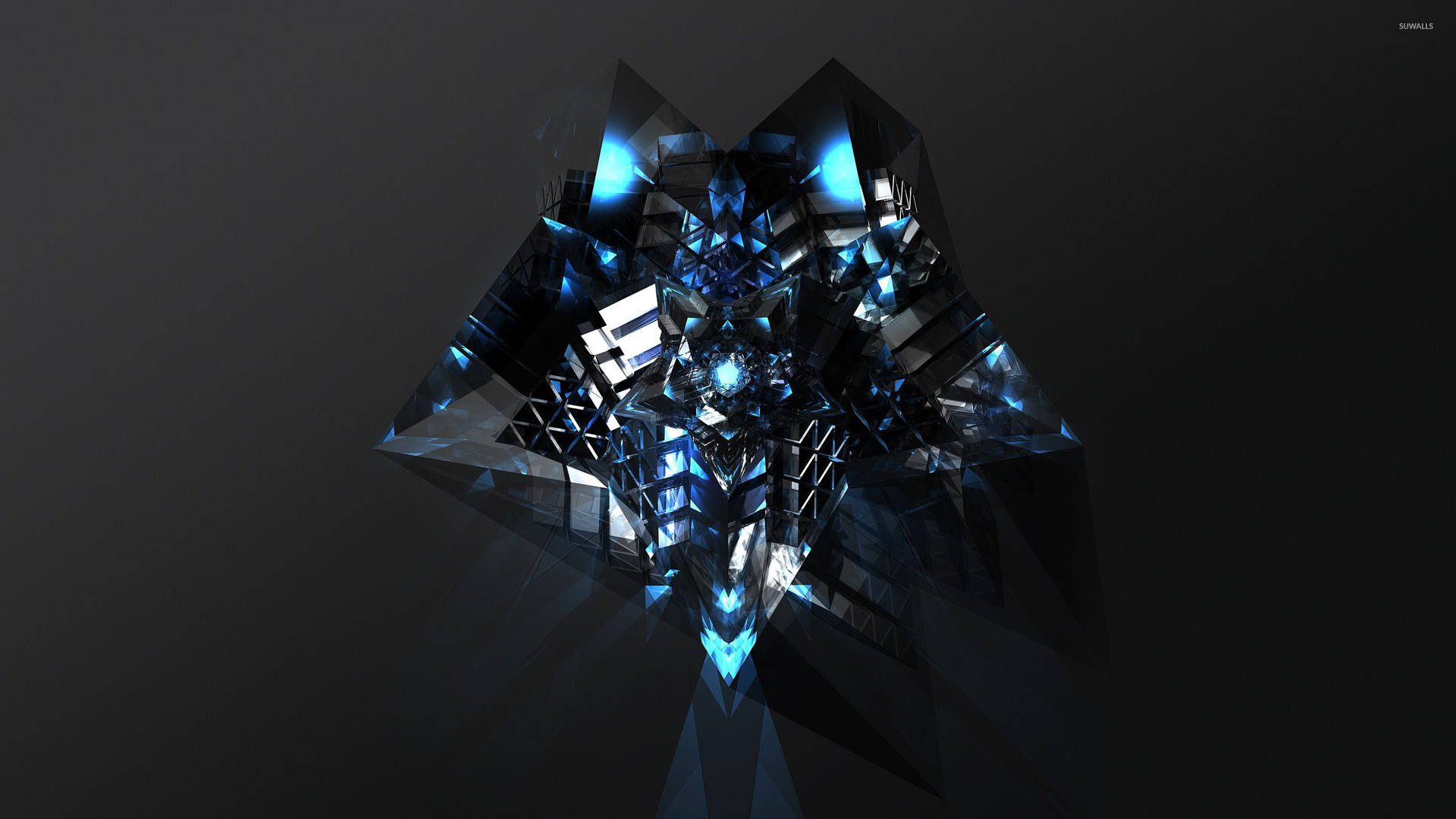 Glittering Diamond Petals Sparkle In A Dark Abstract Design Background