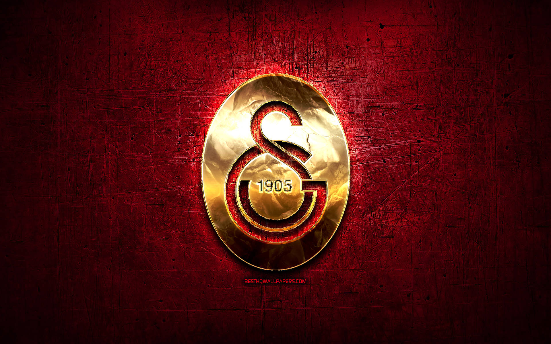 Glittering Gold Galatasaray Logo Background