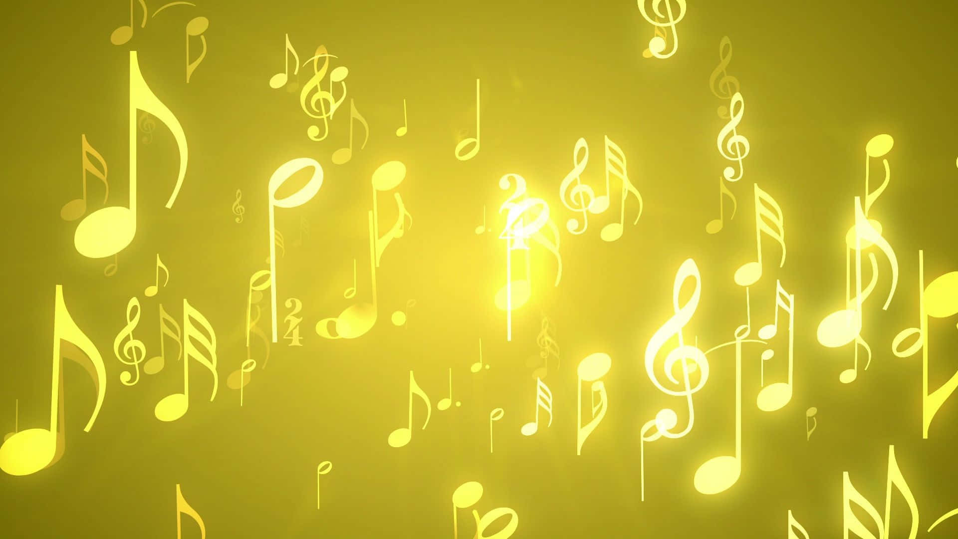 Glittering Music Notes Background