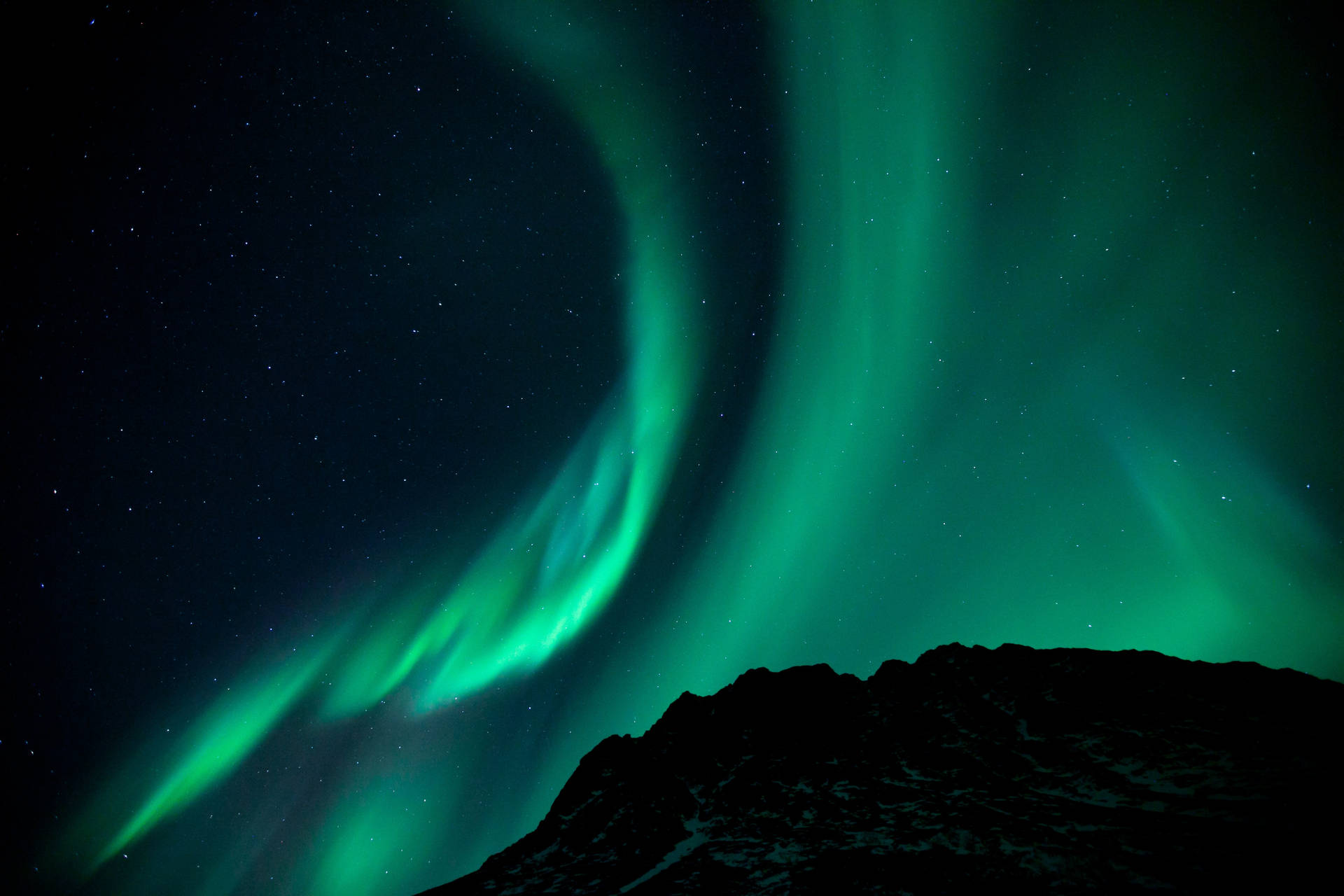 Glittering Night And Northern Lights