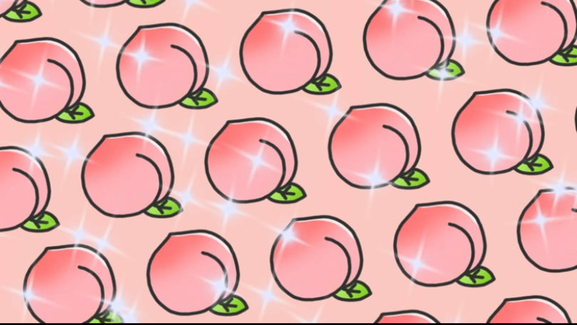 Glittering Peach Aesthetic Laptop