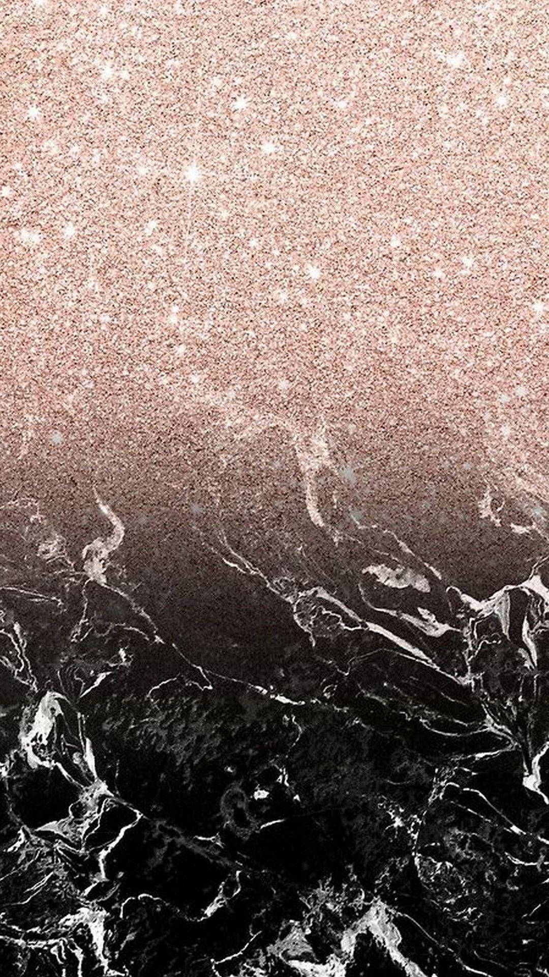 Glitters And Black Aesthetic Marble Background