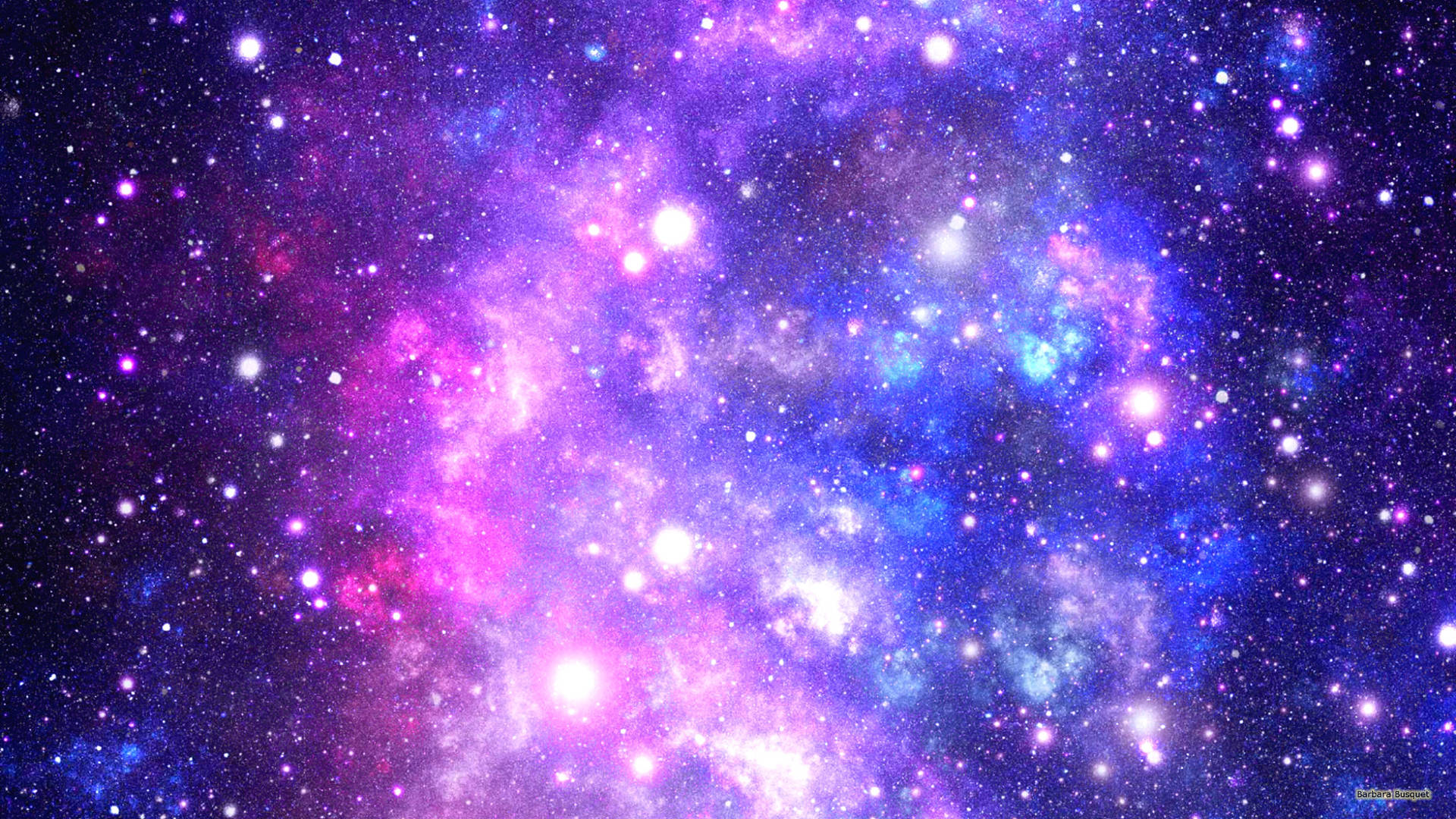 Glittery Blue And Purple Galaxy Background