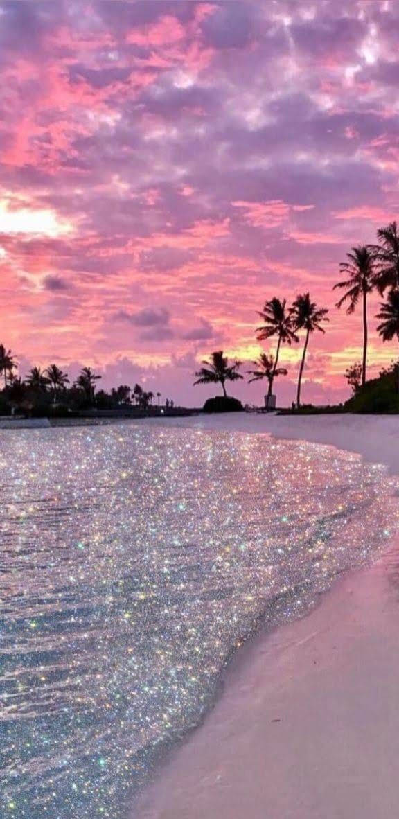 Glittery Florida Beach Background