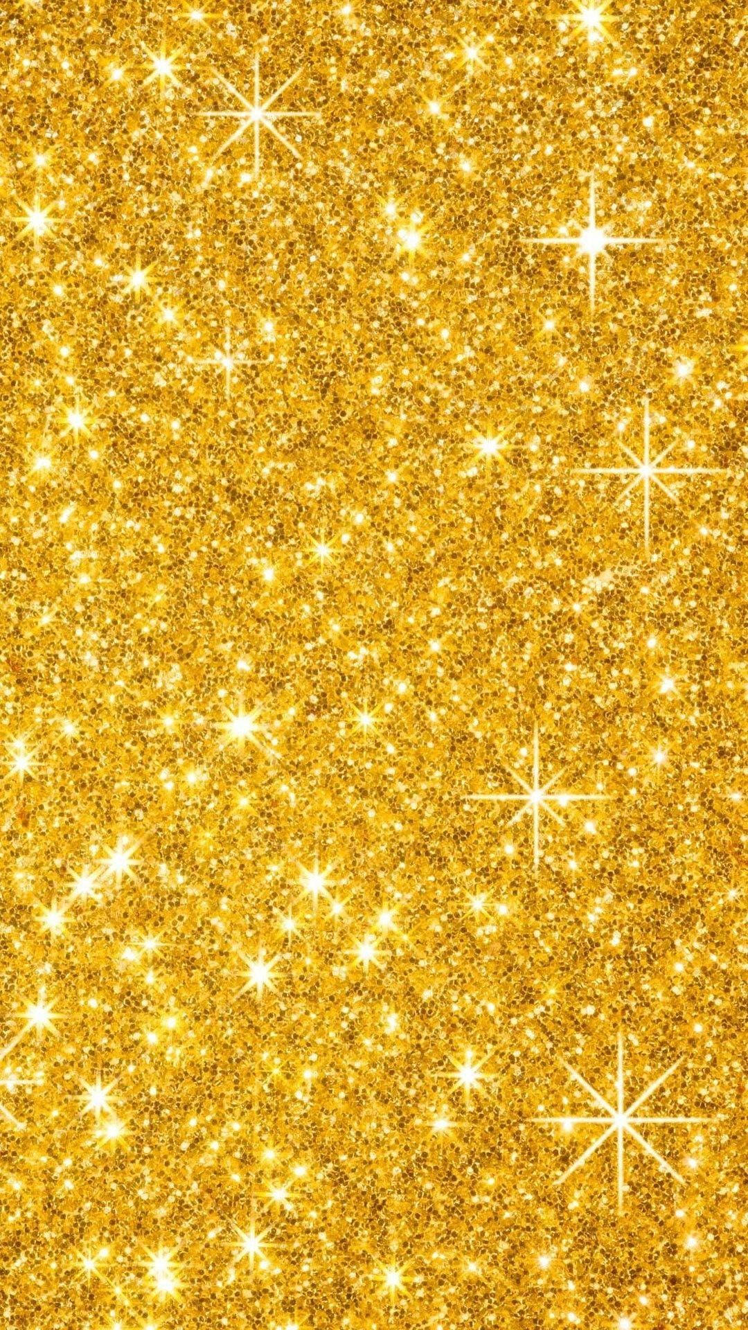 Glittery Gold Sparkle Iphone Background