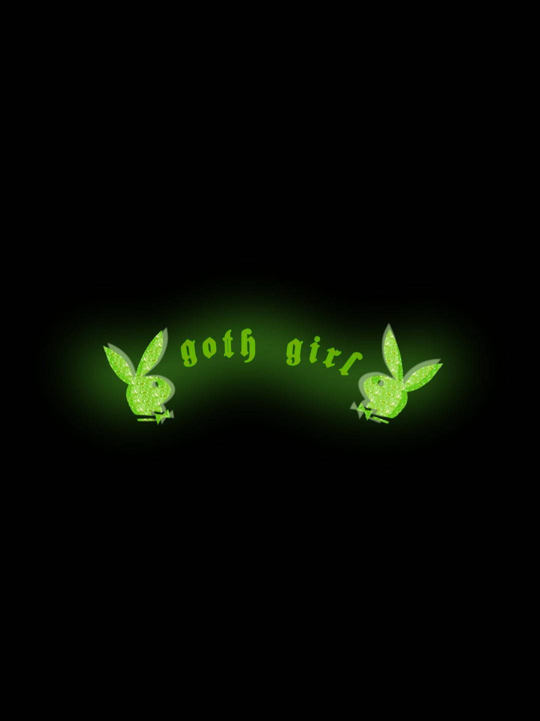 Glittery Neon Green Playboy Logo Background