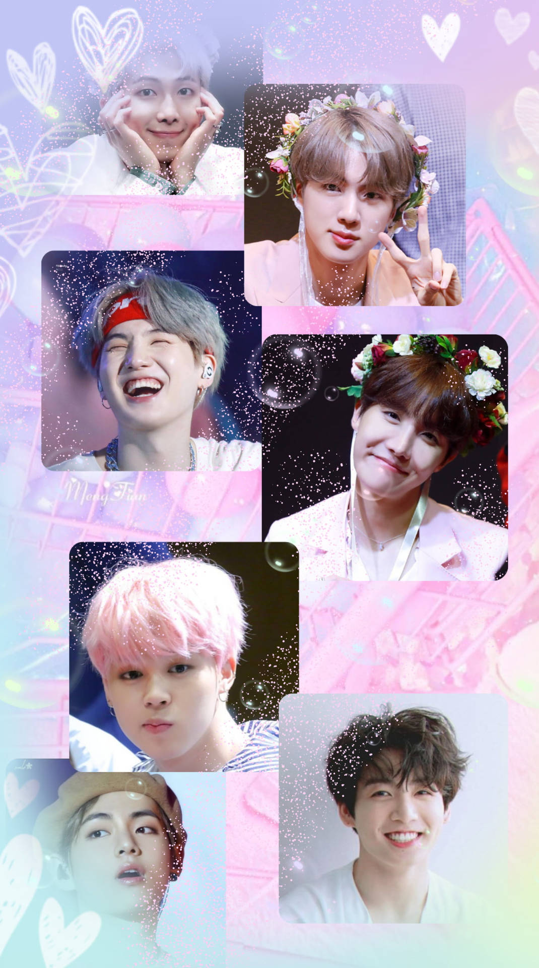 Glittery Pink Lockscreen Bts Background