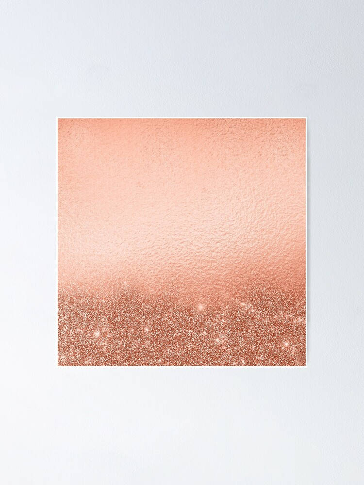 Glittery Rose Gold Ombre Square Background