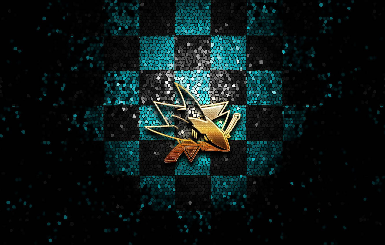 Glittery San Jose Sharks Logo Background