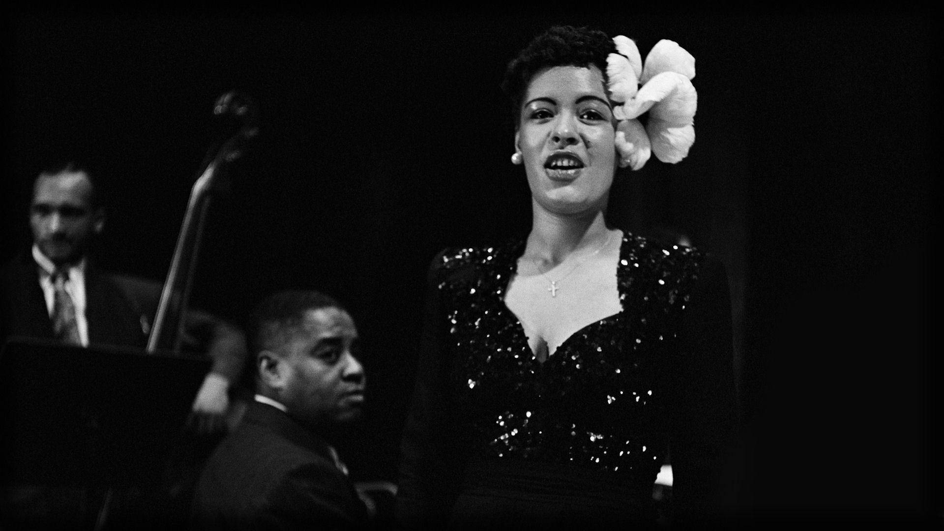 Glittery Top Billie Holiday Background