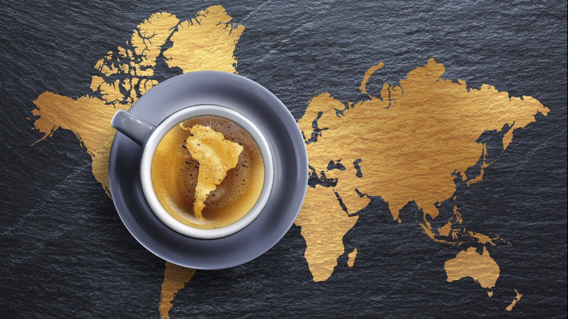 Global Coffee Break World Map Background