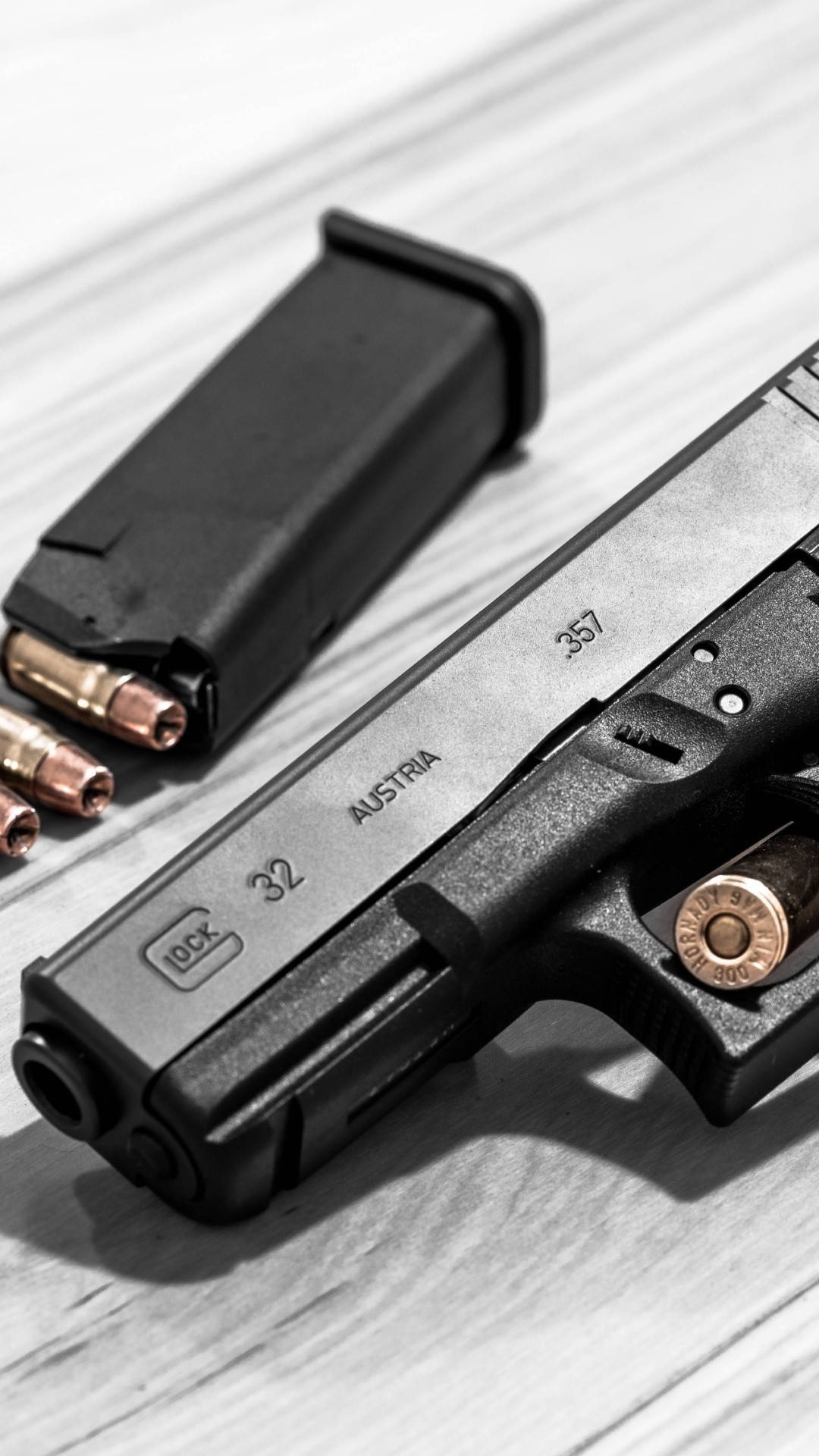 Glock 32 With Magazine Background