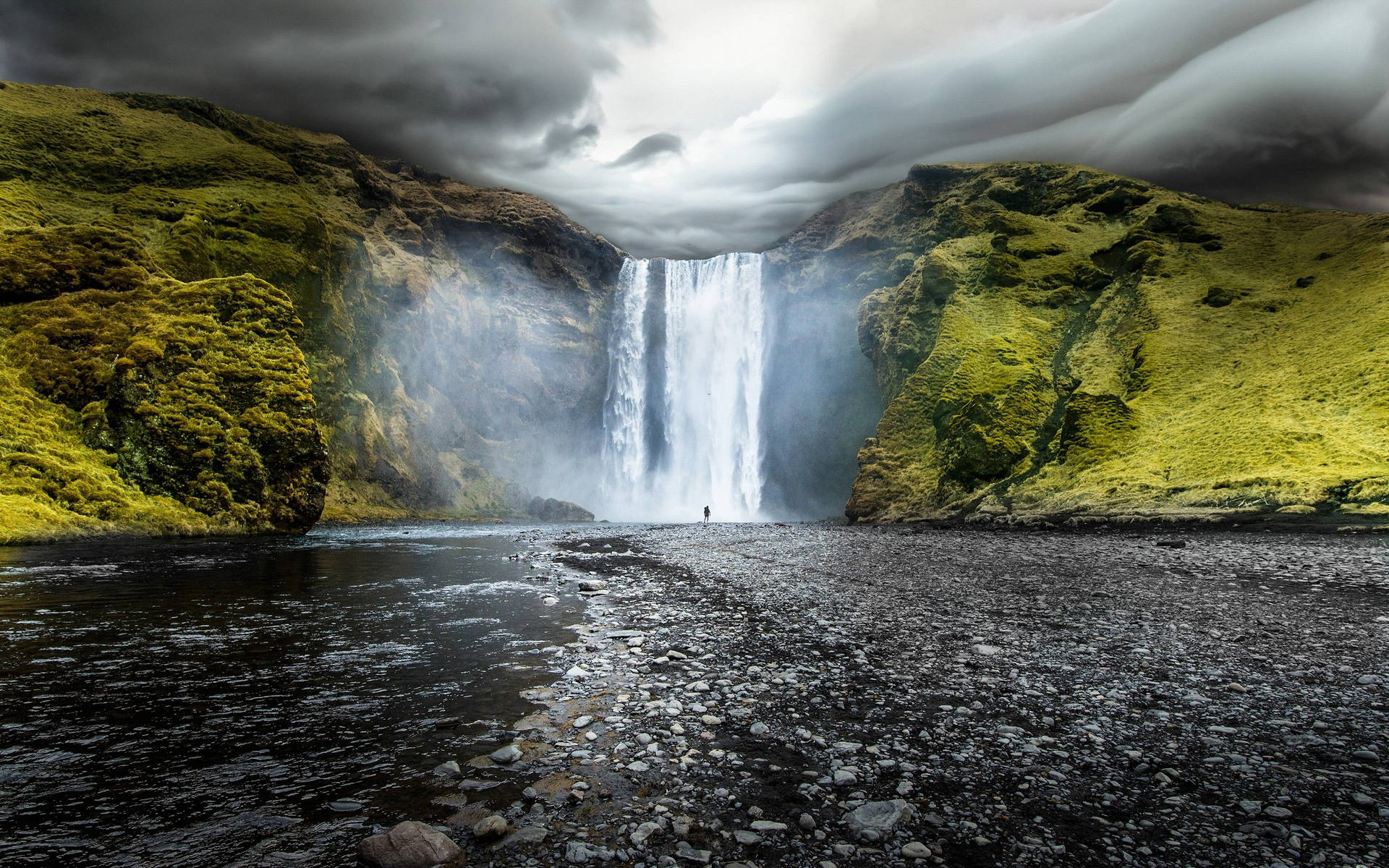 Gloomy Beautiful Waterfall