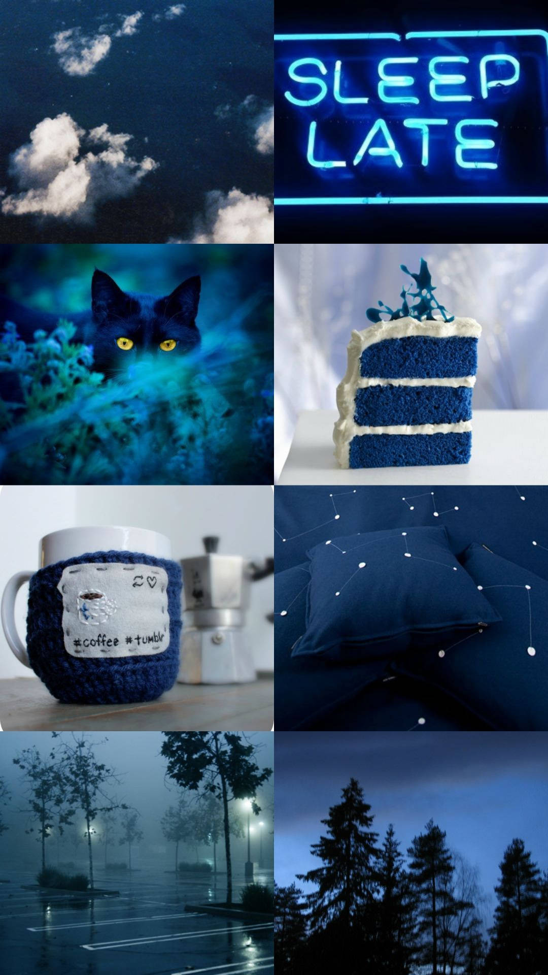 Gloomy Dark Blue Aesthetic Tumblr Background