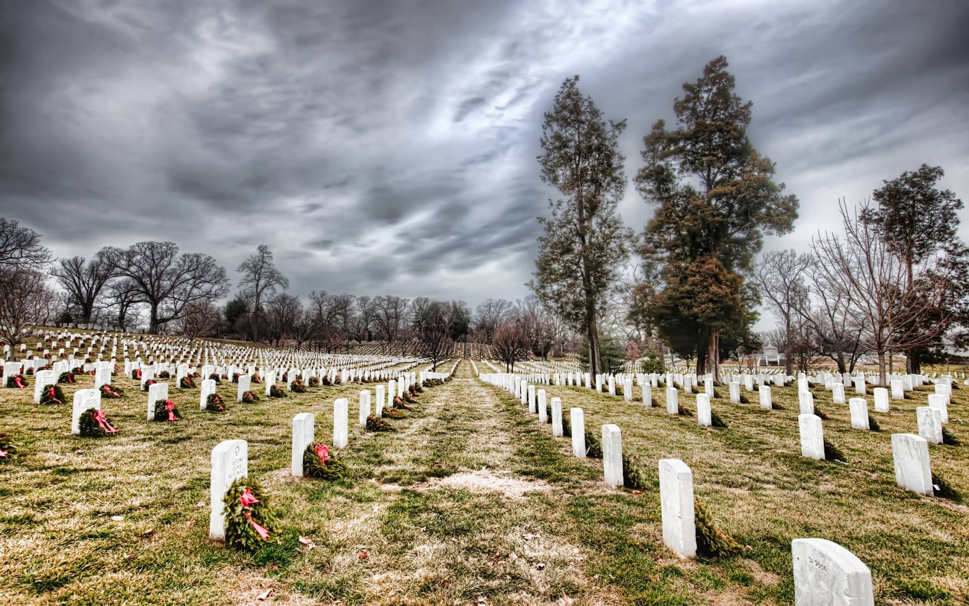 Gloomy Graveyard Background