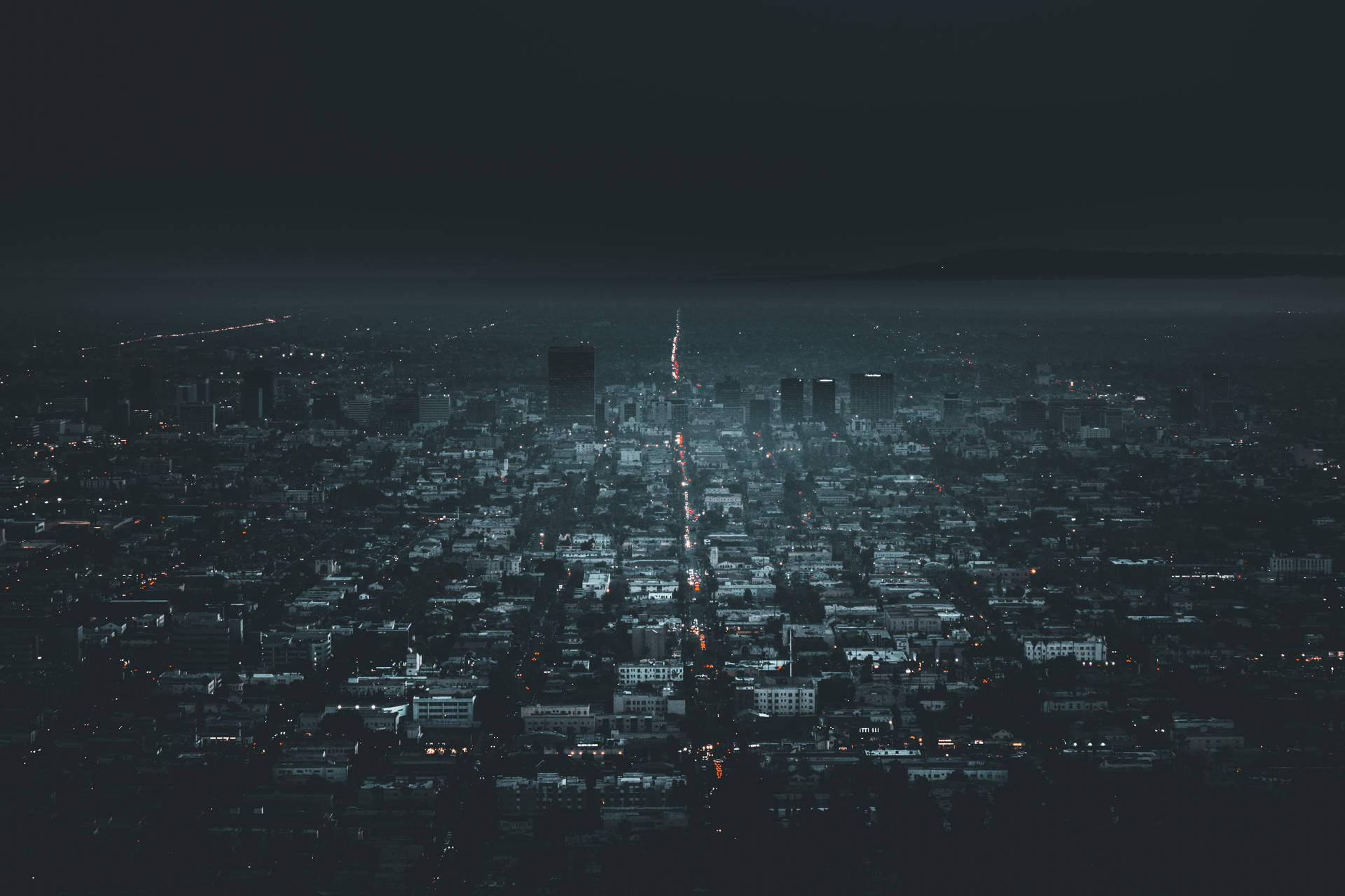 Gloomy Photo Of Los Angeles 4k