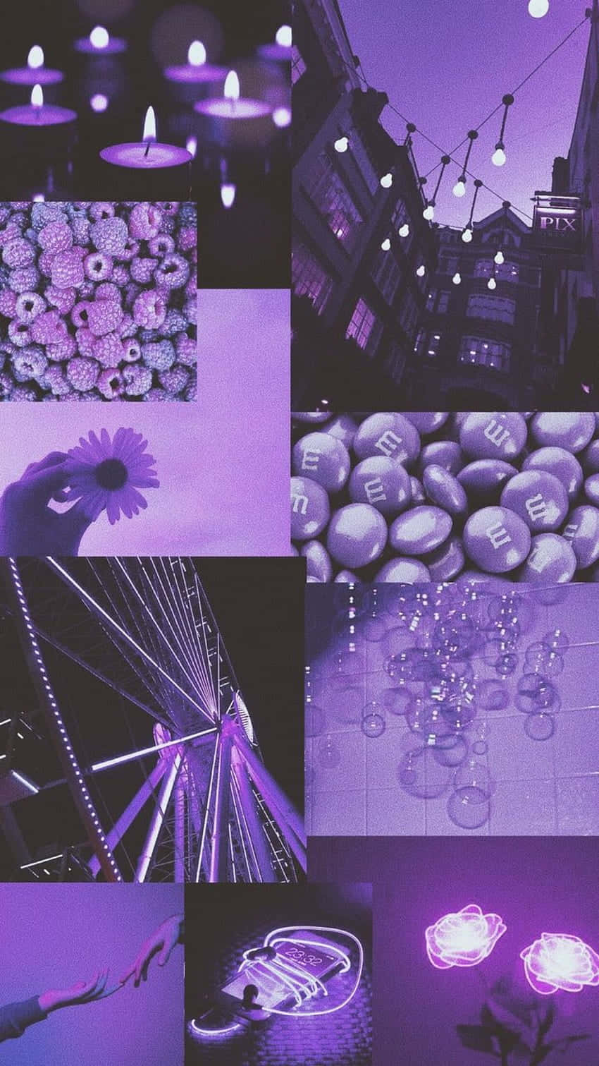 Gloomy Purple Collage Background