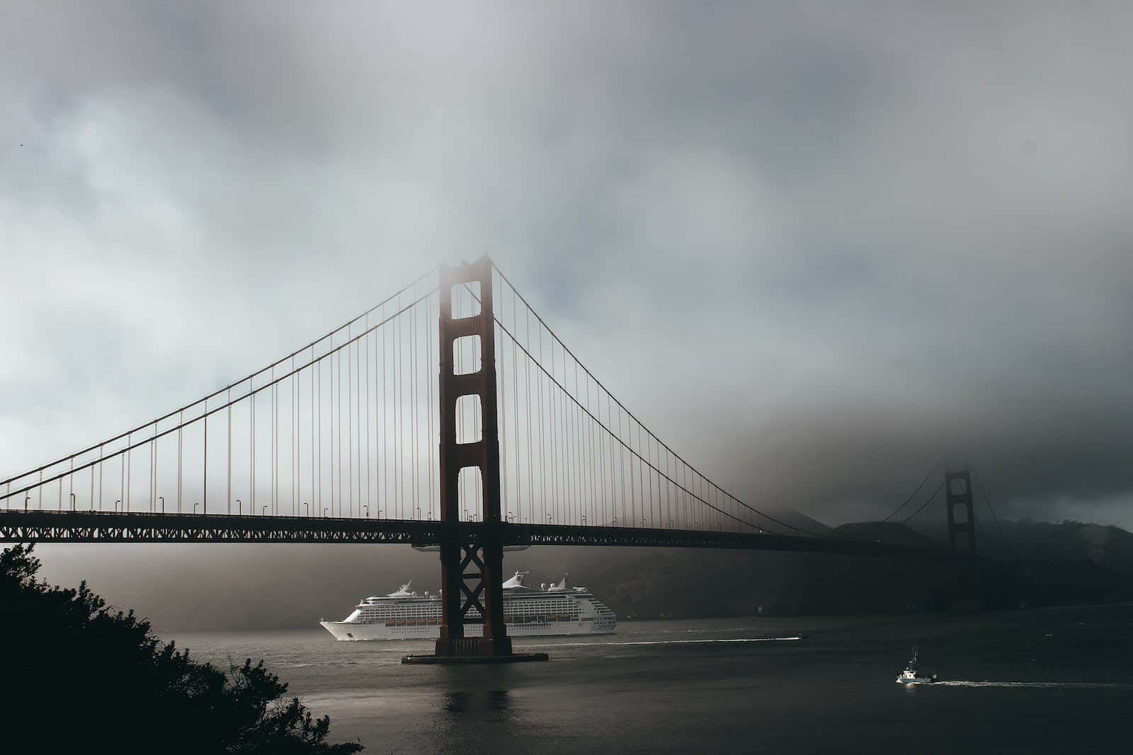 Gloomy San Francisco Fog Background