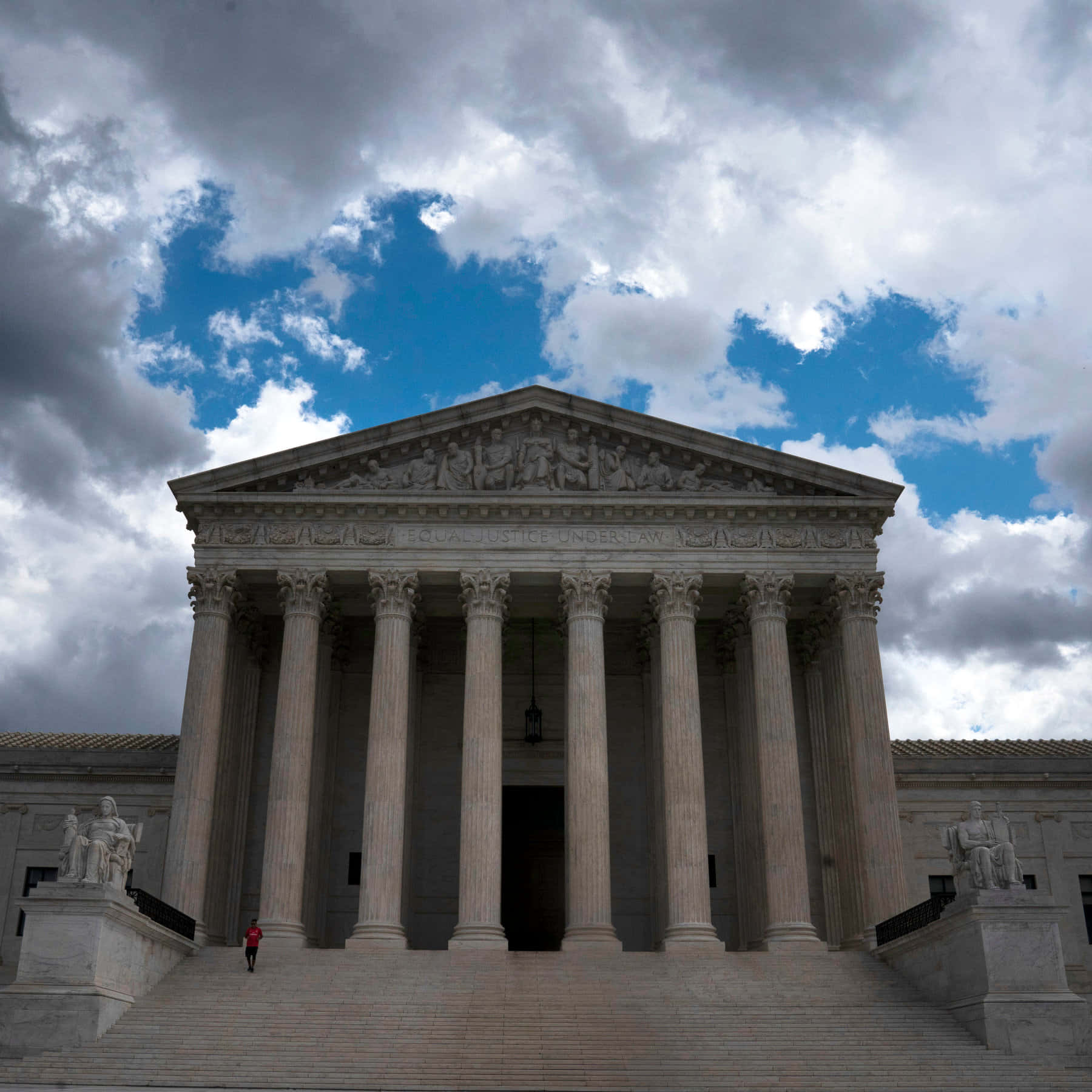Gloomy Supreme Court Building Portrait Background