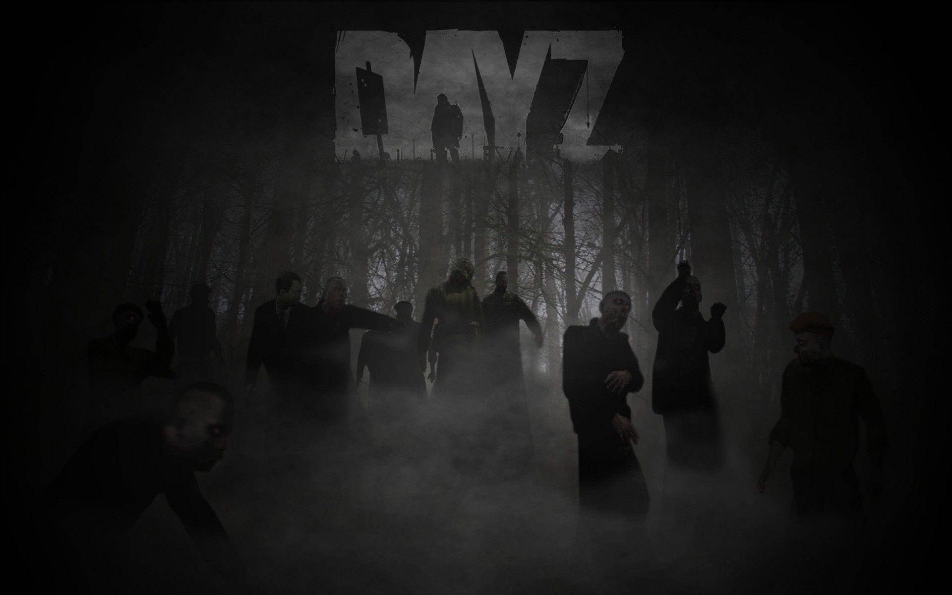 Gloomy Zombie Silhouette Dayz Desktop Background