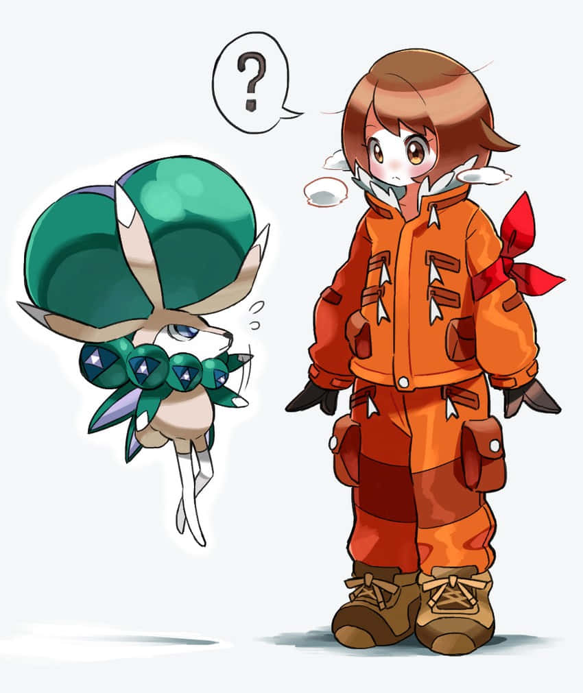 Gloria And Calyrex Pokemon Illustration Background