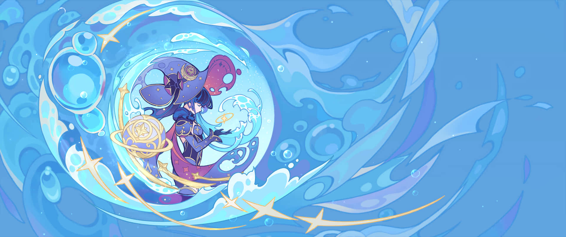 Glorious Magical Girl Inside A Bubble