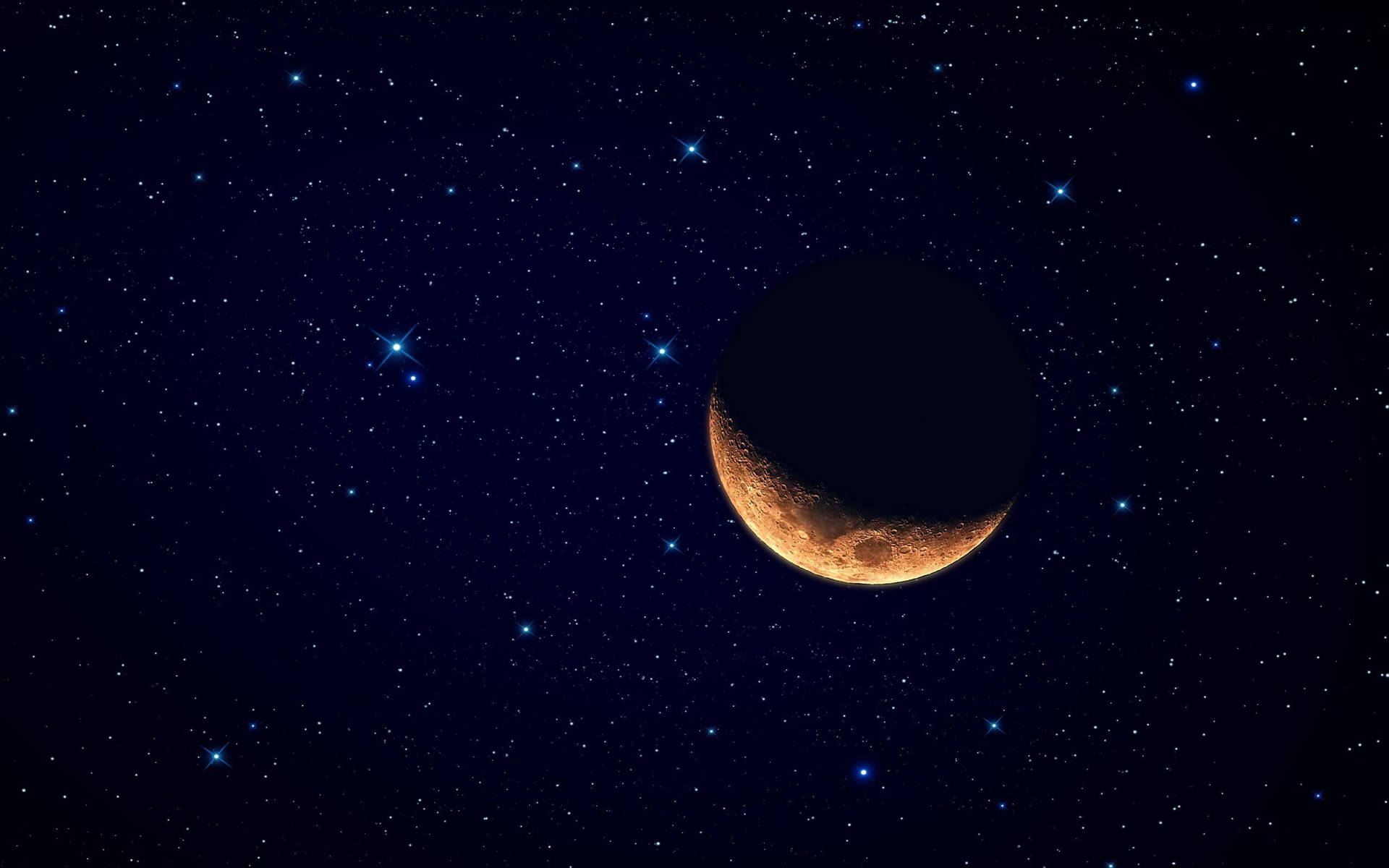 Glorious Moon And Stars Background