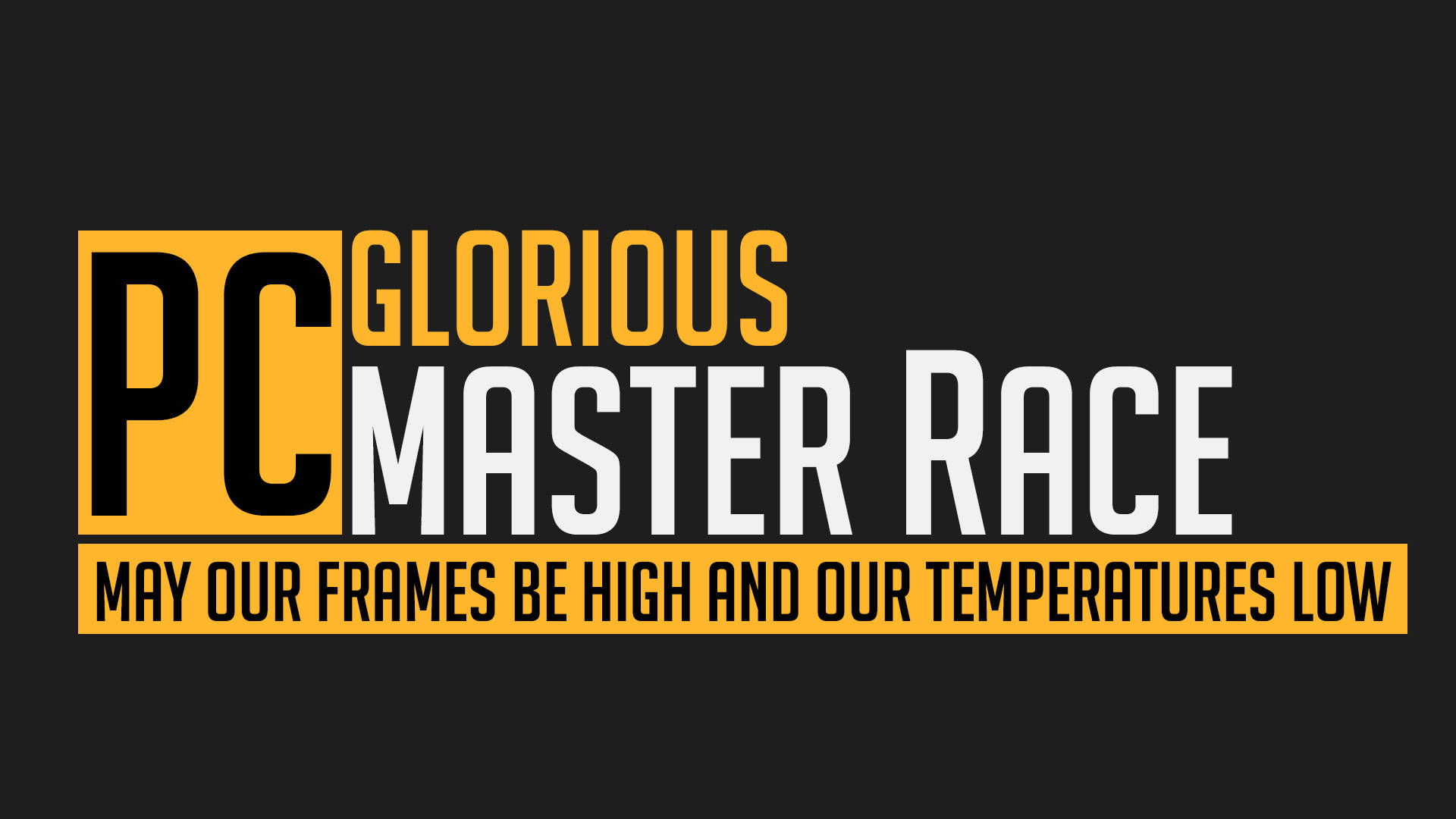 Glorious Pc Master Race Plain Black Background