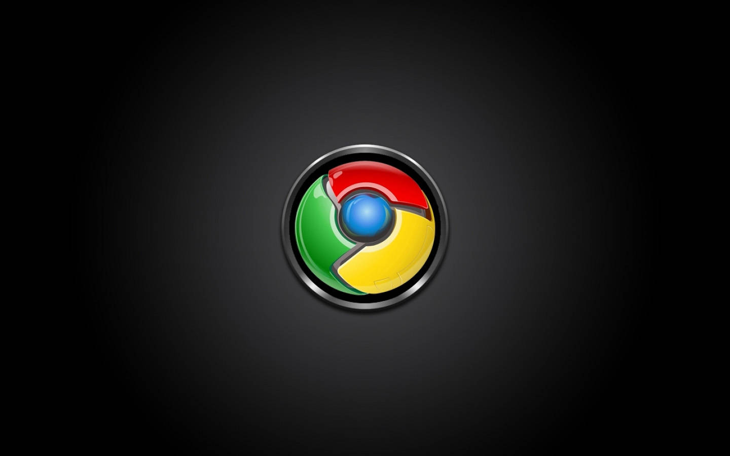 Gloss Chrome Logo In Black Background