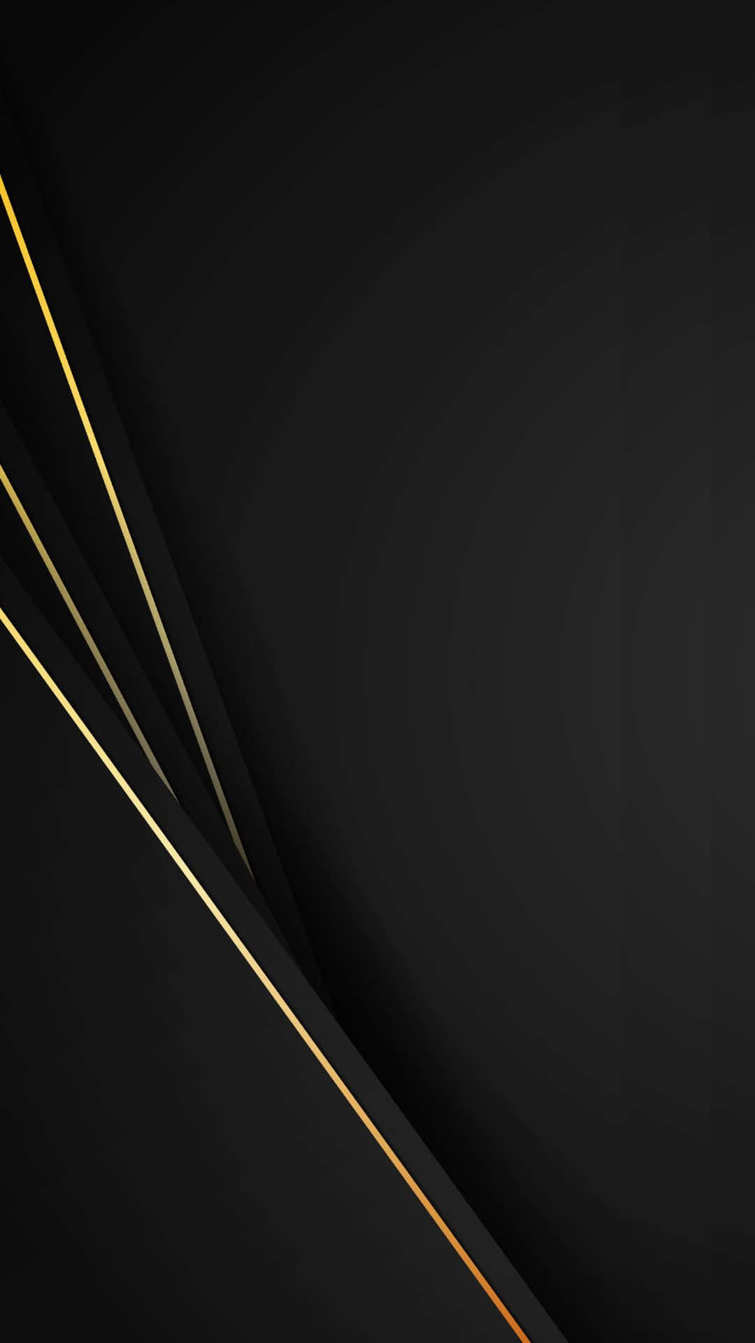 Glossy Black With Gold Abstract Background