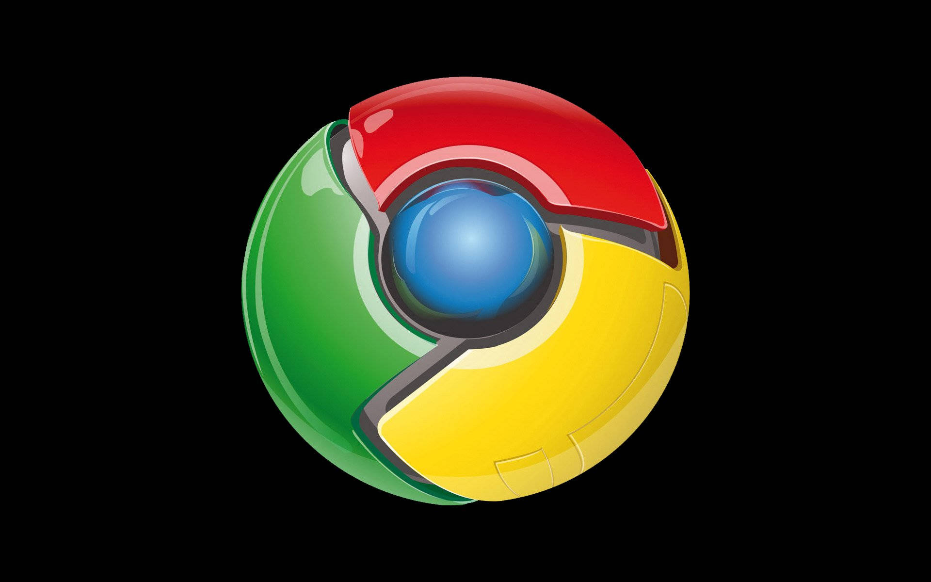 Glossy Google Chrome Logo Background
