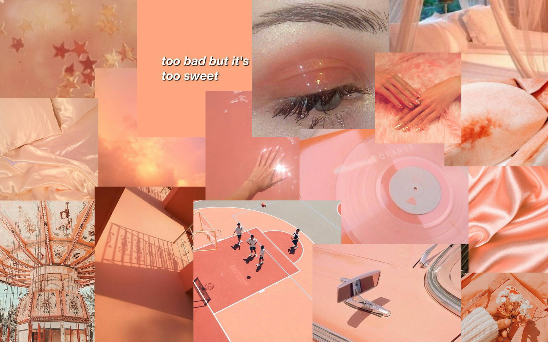 Glossy Peach Aesthetic Laptop Background