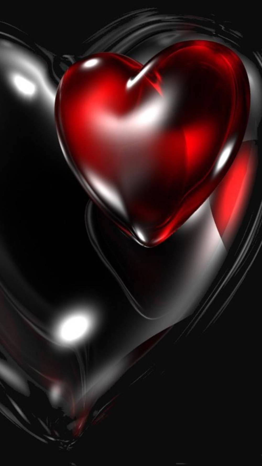 Glossy Picture For Heart Iphone Screen Background