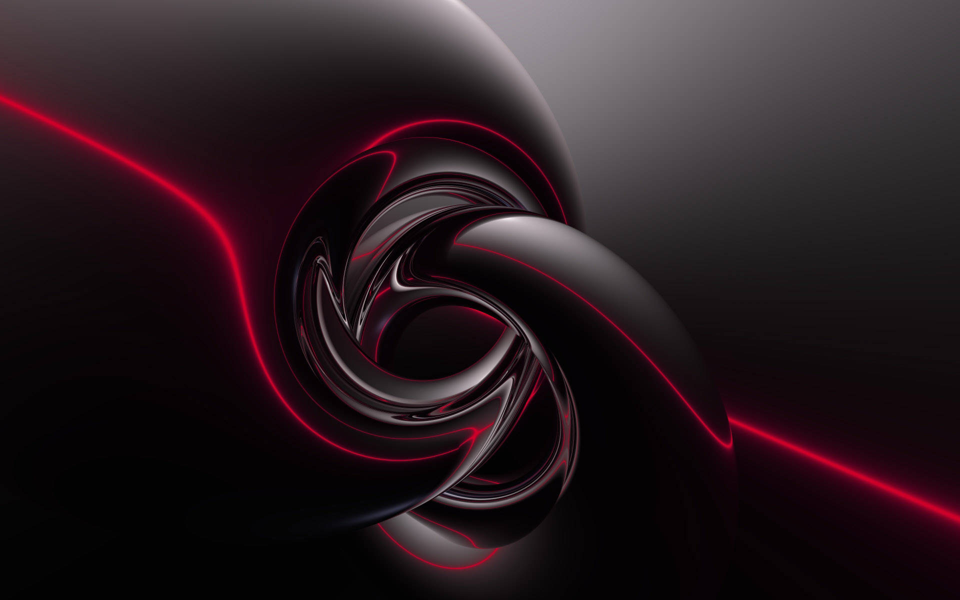 Glossy Red And Black Abstract Background