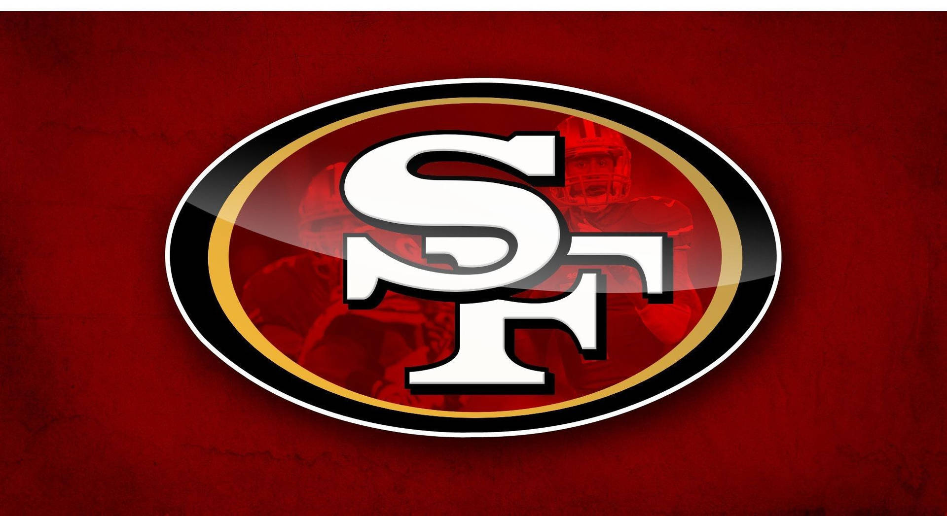 Glossy San Francisco 49ers Logo Background