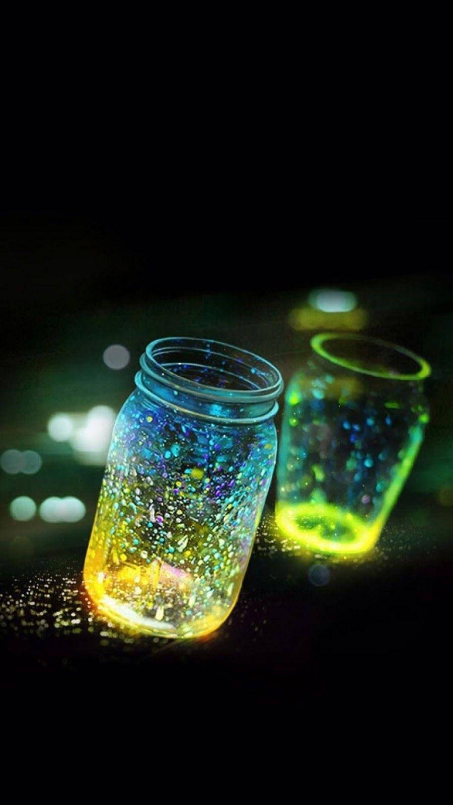 Glow Jars Iphone Se Background