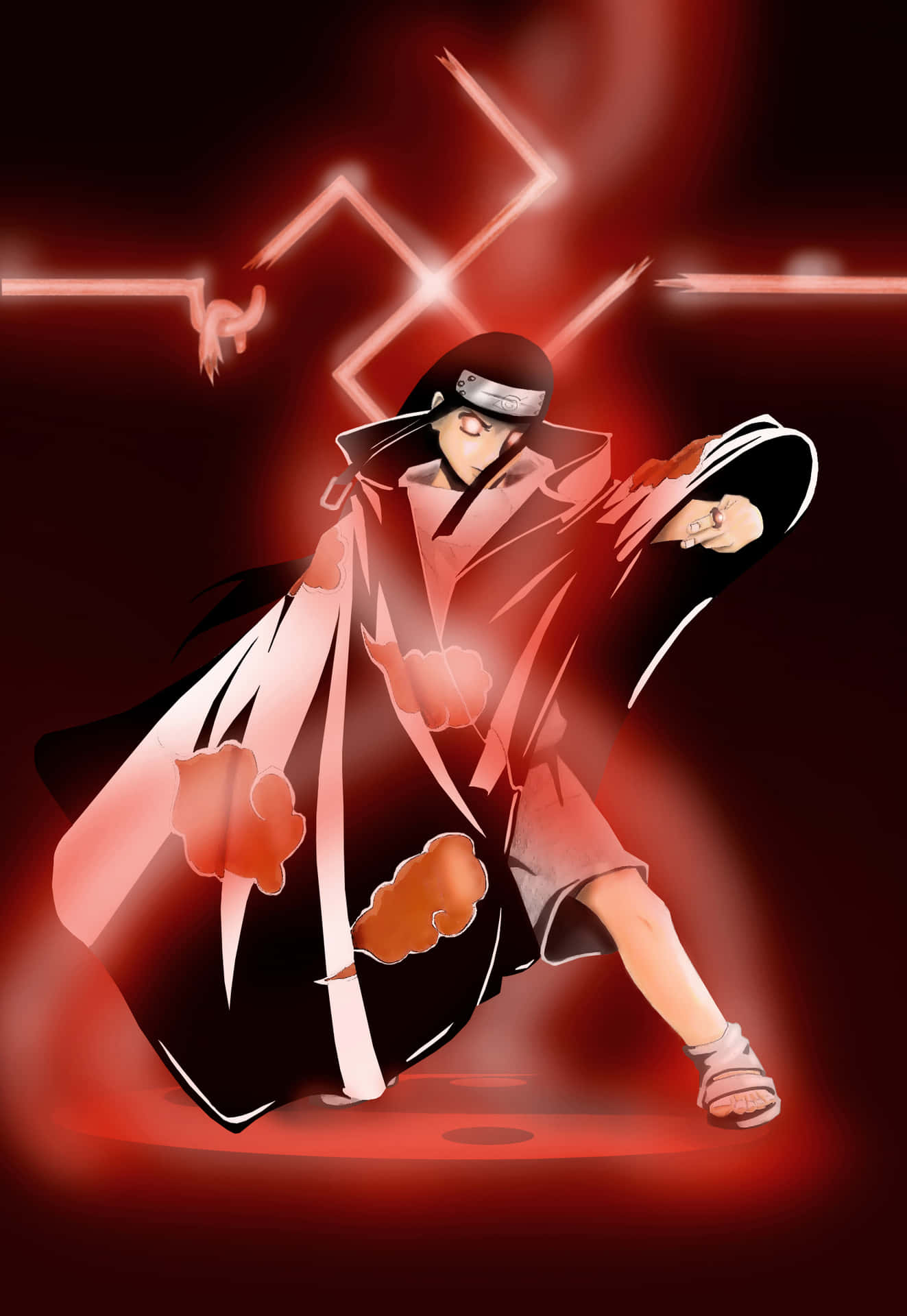 Glowing Akatsuki Neji Hyuga Background