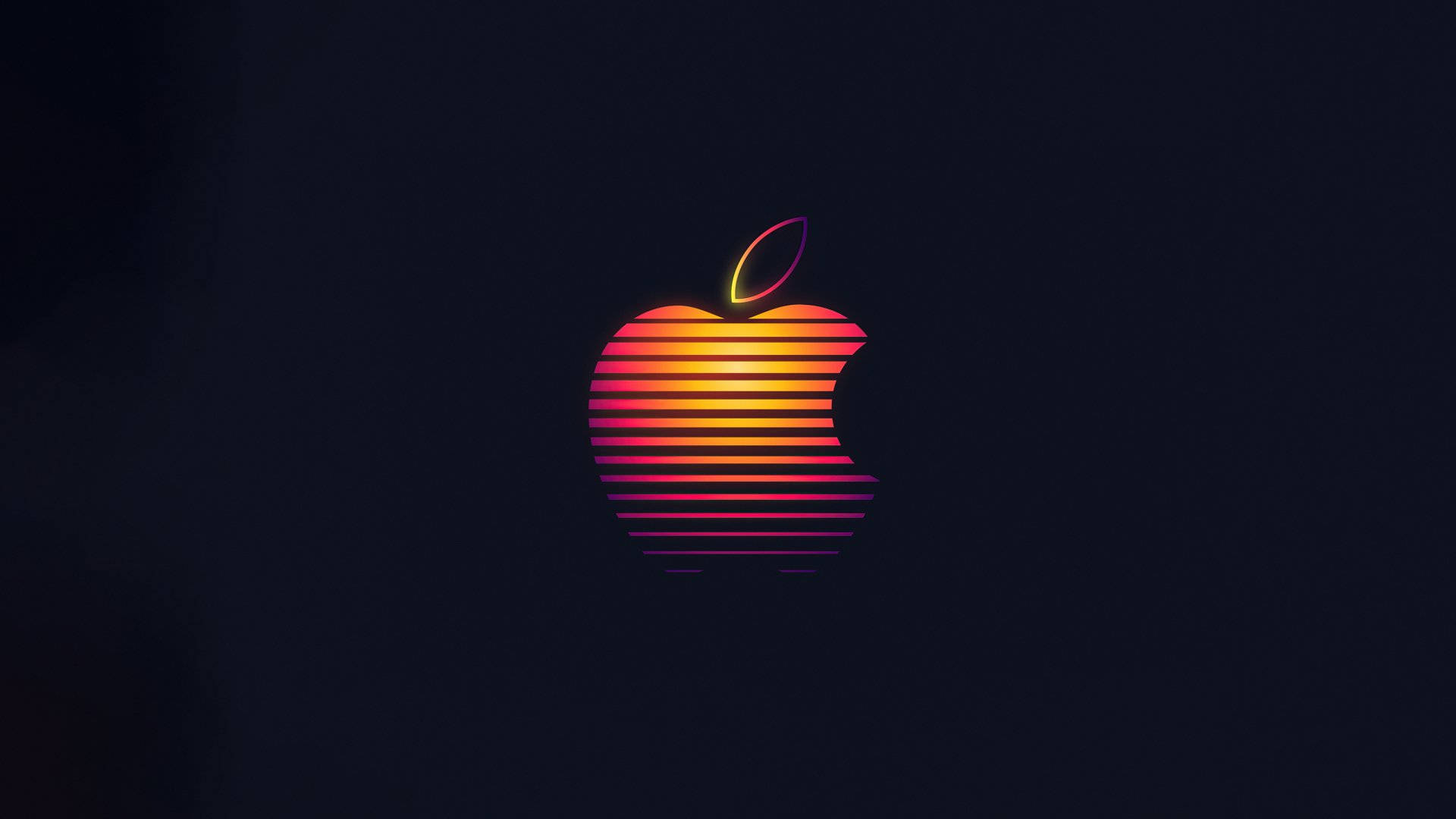 Glowing Apple Logo Background